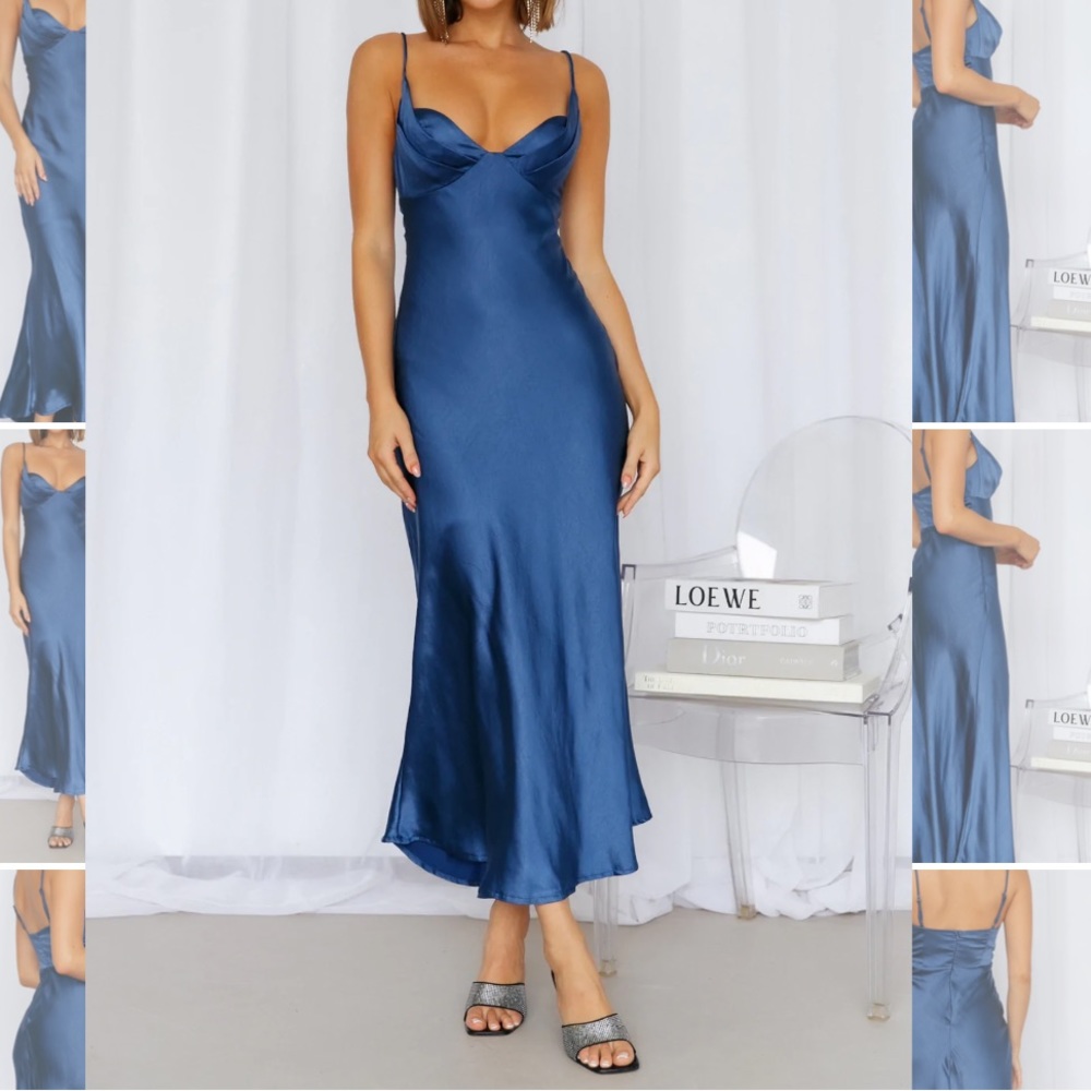 Hello Molly NO CLOUDY SKIES MAXI DRESS NAVY